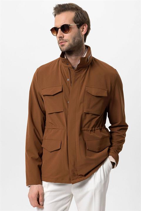 High Collar Safari Men's Coat