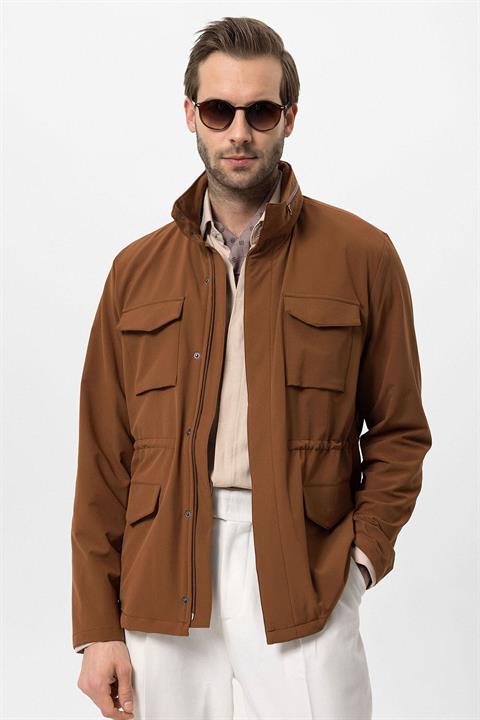 High Collar Safari Men's Coat