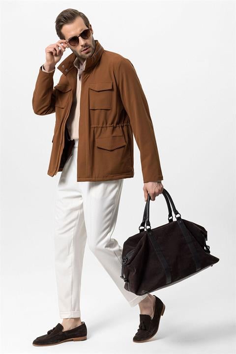 High Collar Safari Men's Coat