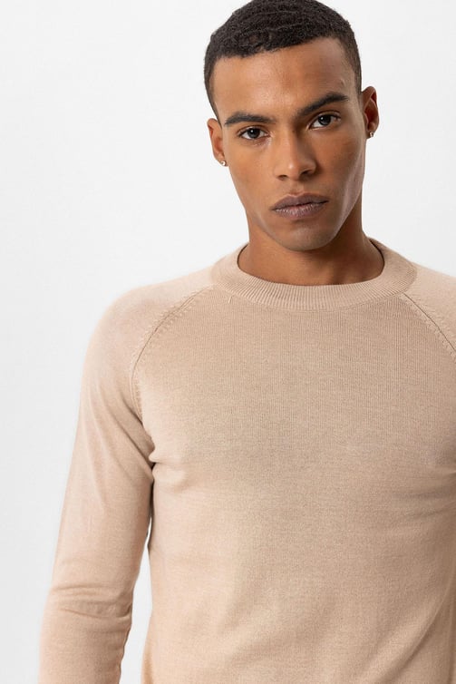 Crew Neck Slim Fit Knitwear Sweater