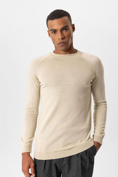 Crew Neck Slim Fit Knitwear Sweater