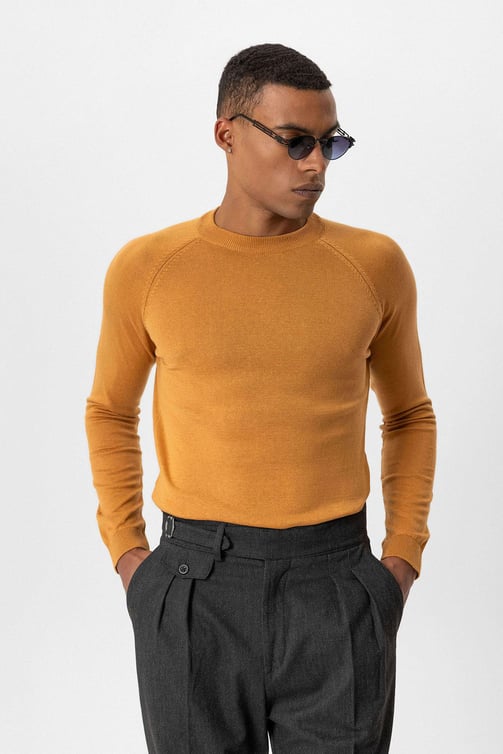 Crew Neck Slim Fit Knitwear Sweater