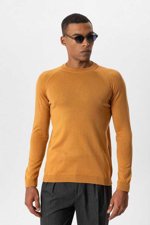 Crew Neck Slim Fit Knitwear Sweater