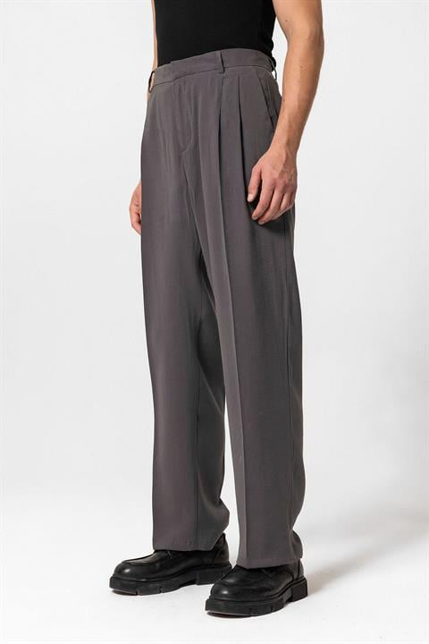 High Waist Pleated Baggy Men's Pants