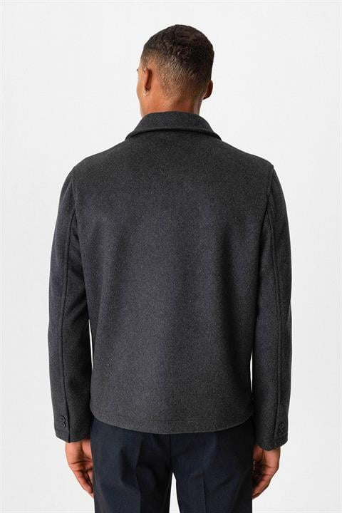 Anthracite Wool Blend Seasonal Men's Coat