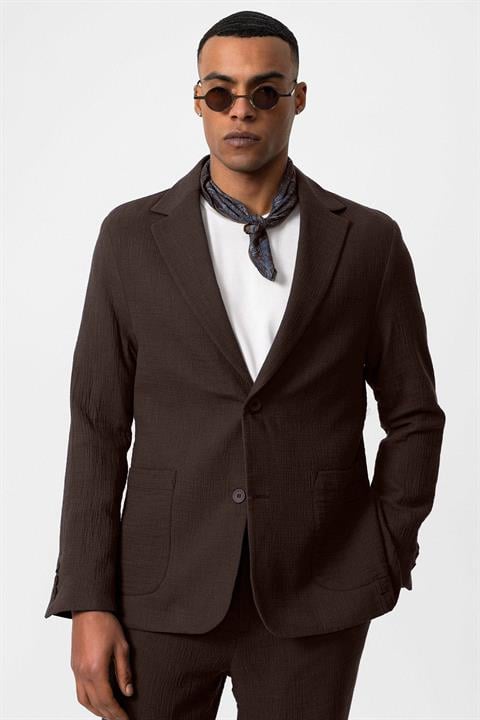 Unlined Men's Blazer Jacket With Bag Pockets