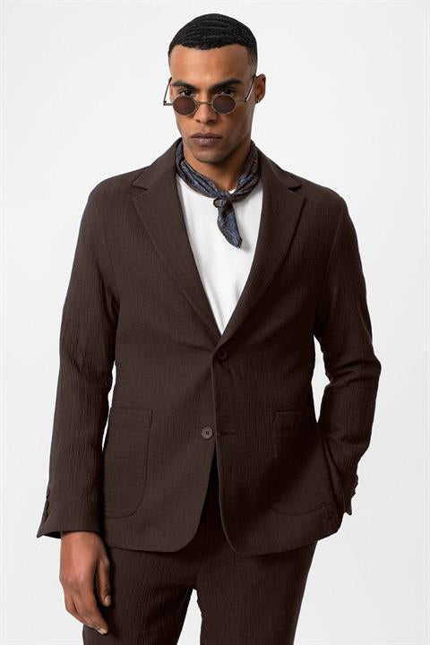 Unlined Men's Blazer Jacket With Bag Pockets