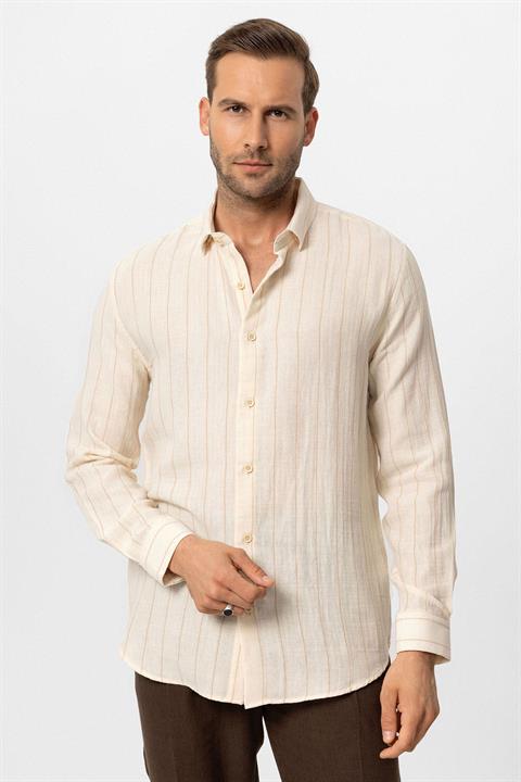 Slim Fit Striped Men's Shirt