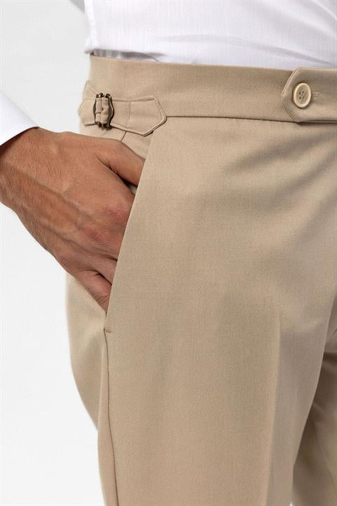 High Waist Regular Fit Men's Pants