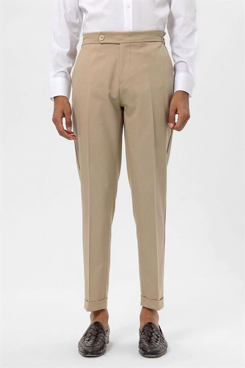 High Waist Regular Fit Men's Pants