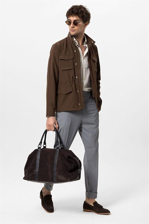 High Collar Safari Men's Coat