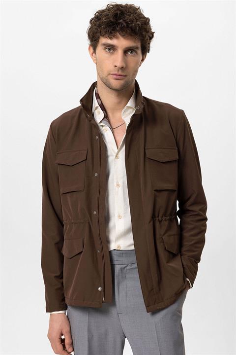 High Collar Safari Men's Coat