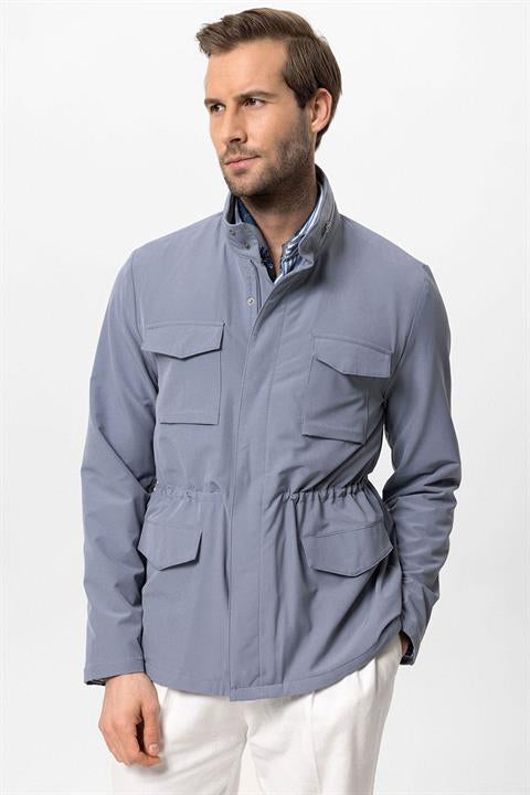 High Collar Safari Men's Coat