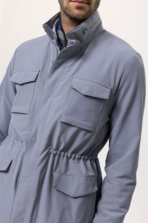 High Collar Safari Men's Coat