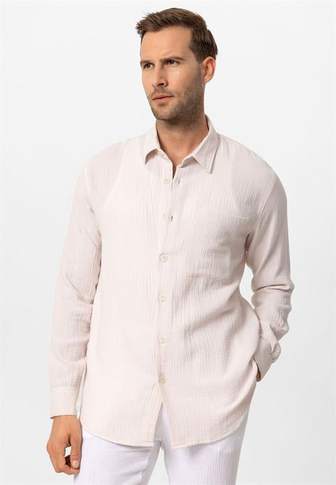 Muslin Long Sleeve Men's Shirt