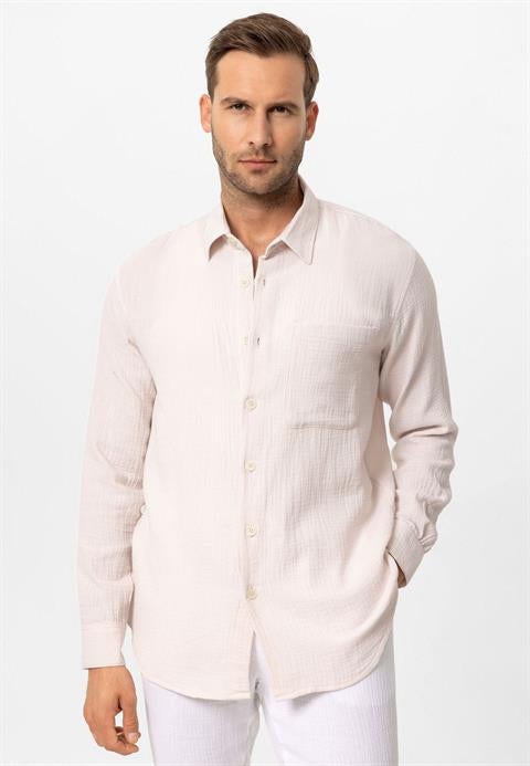 Muslin Long Sleeve Men's Shirt