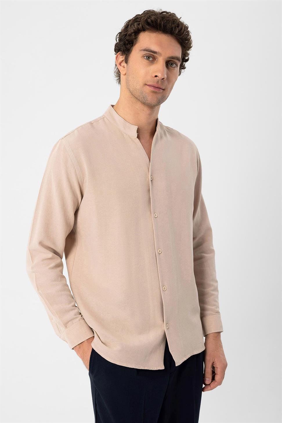 Judge Collar Long Sleeve Men's Shirt