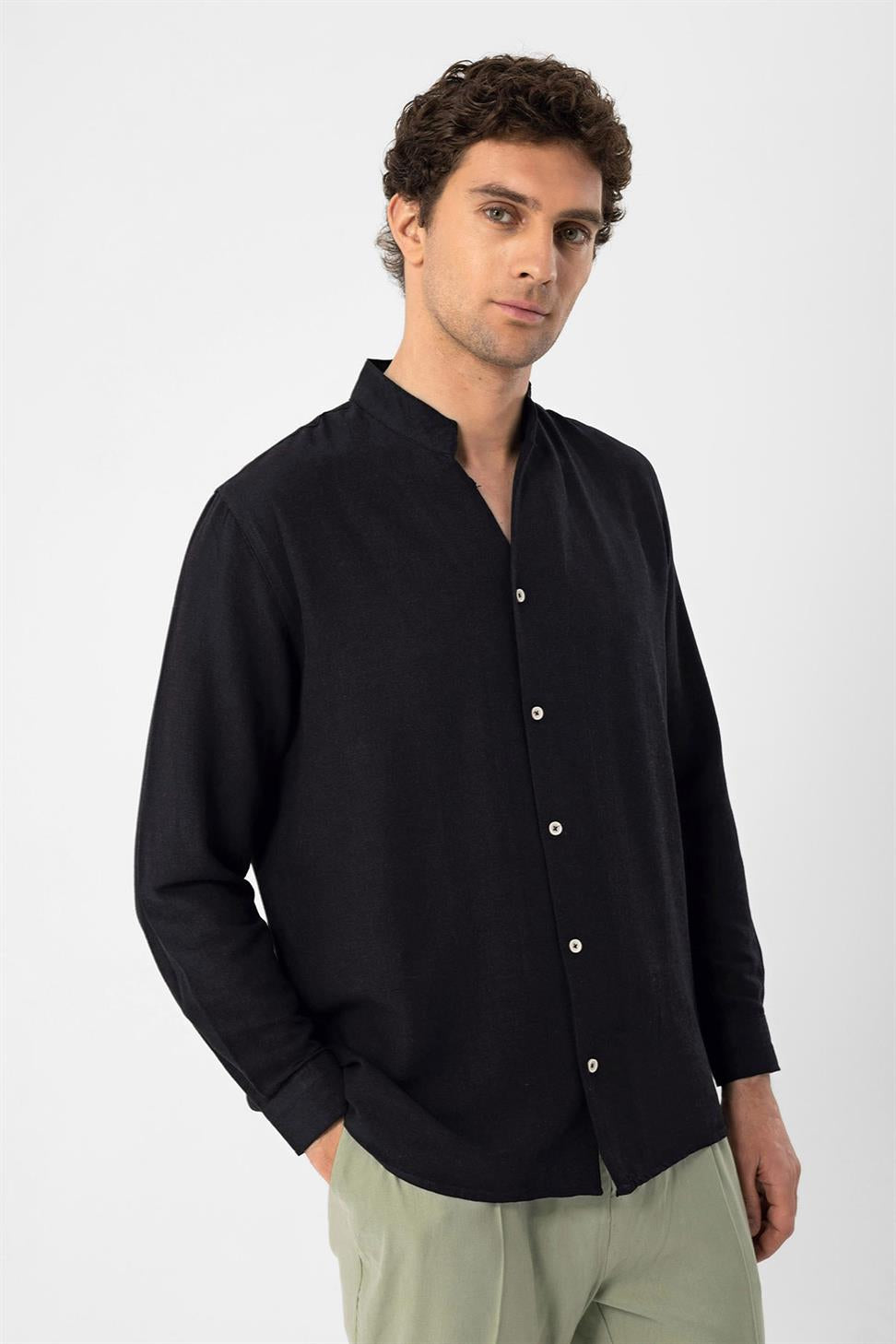 Judge Collar Long Sleeve Men's Shirt