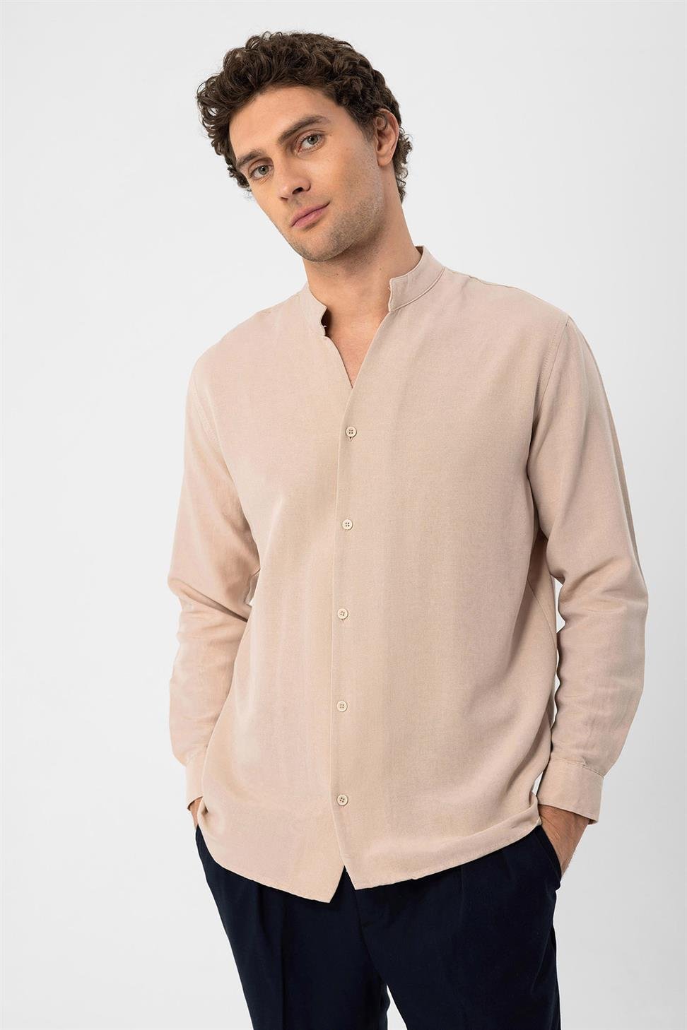 Judge Collar Long Sleeve Men's Shirt