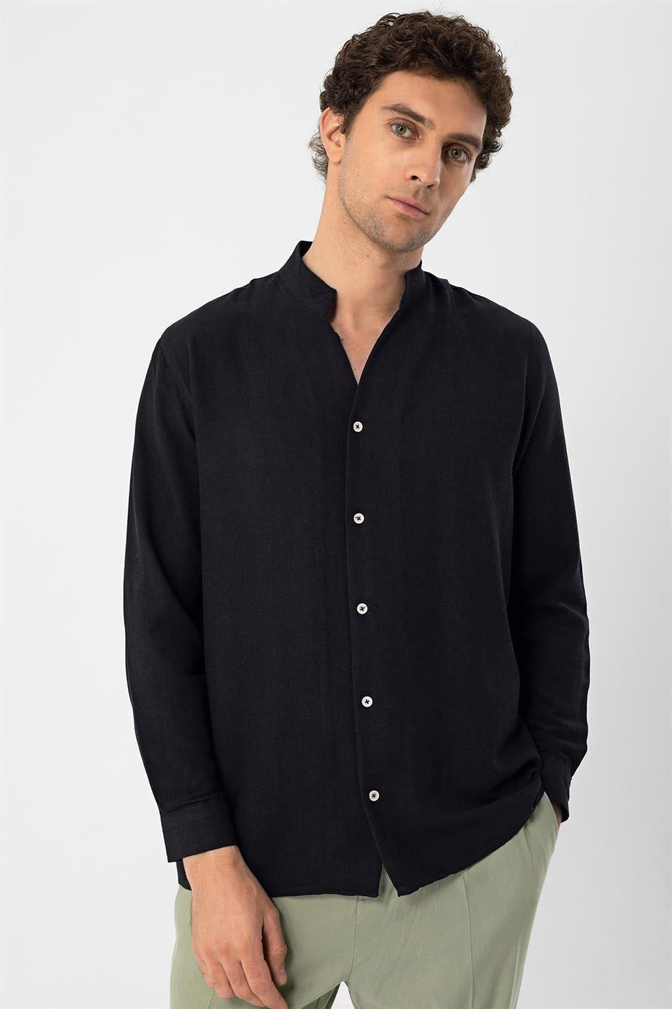 Judge Collar Long Sleeve Men's Shirt