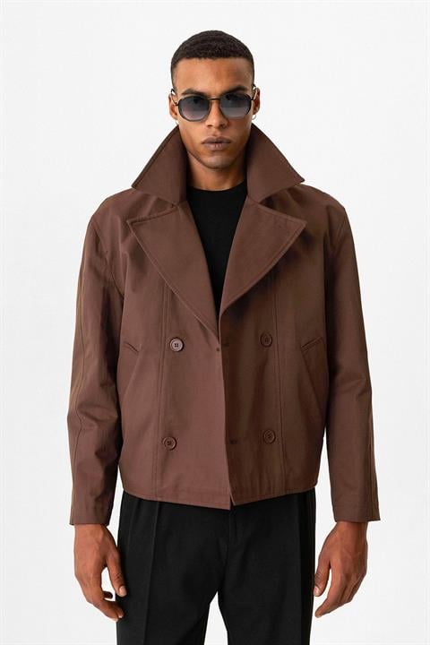 Crop Fit Men's Trench Coat