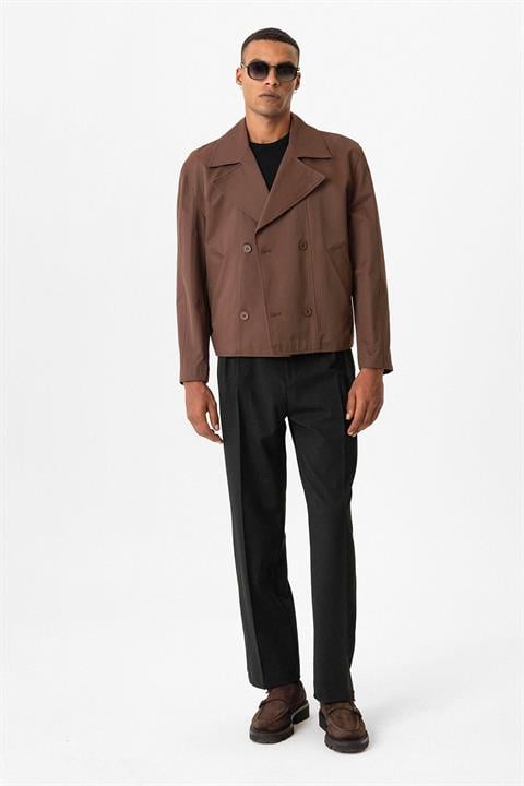 Crop Fit Men's Trench Coat