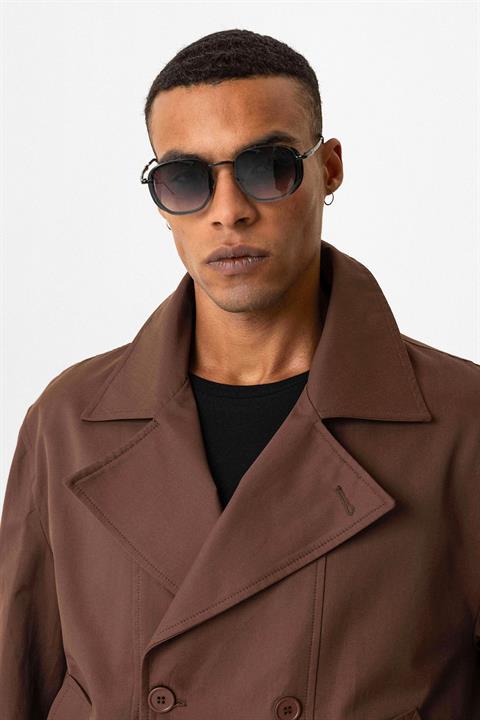 Crop Fit Men's Trench Coat