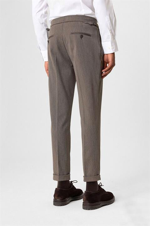 High Waist Pleated Double Leg Men's Trousers