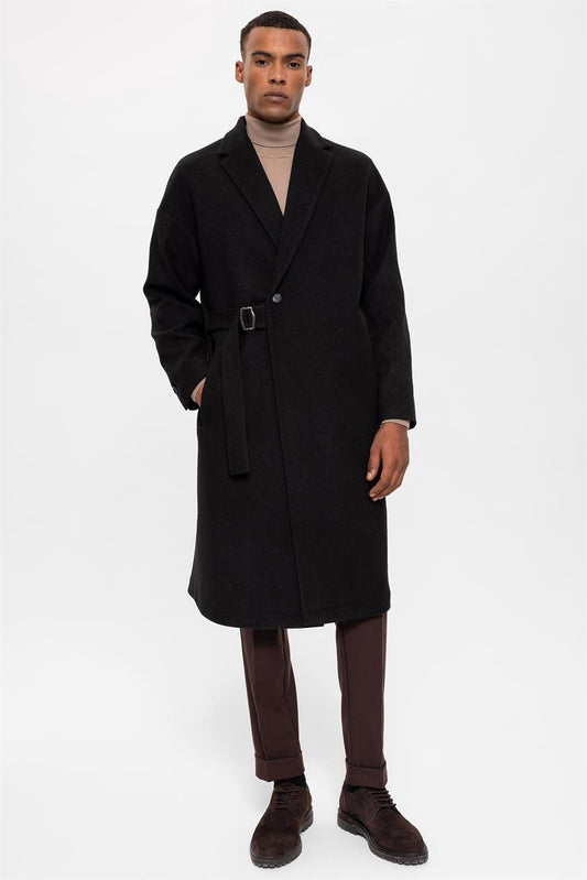 Belted Oversize Men's Coat