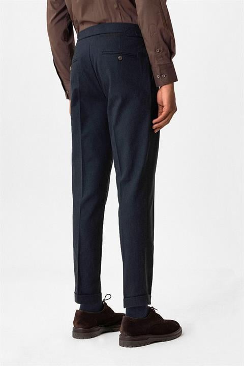 High Waist Pleated Double Leg Men's Trousers