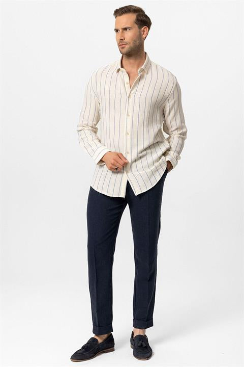 Slim Fit Striped Men's Shirt