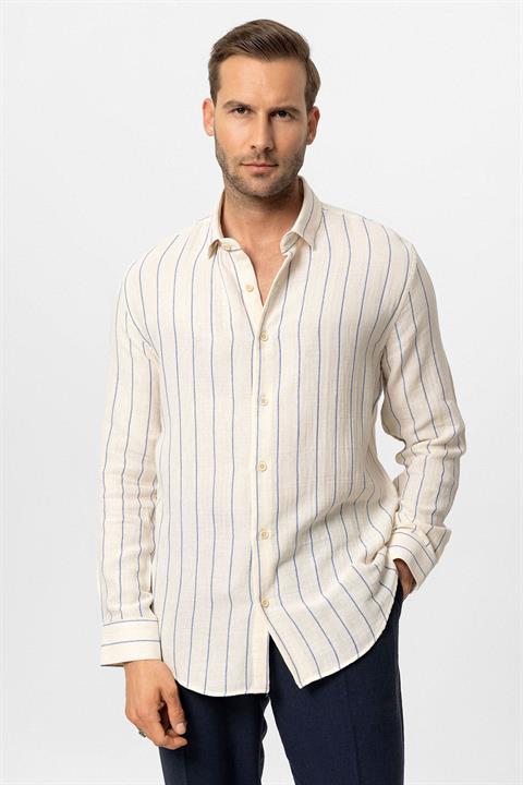 Slim Fit Striped Men's Shirt