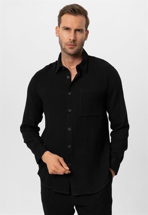 Muslin Long Sleeve Men's Shirt