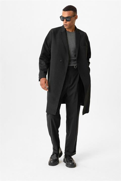 Men's Trench Coat With Buckle Detail