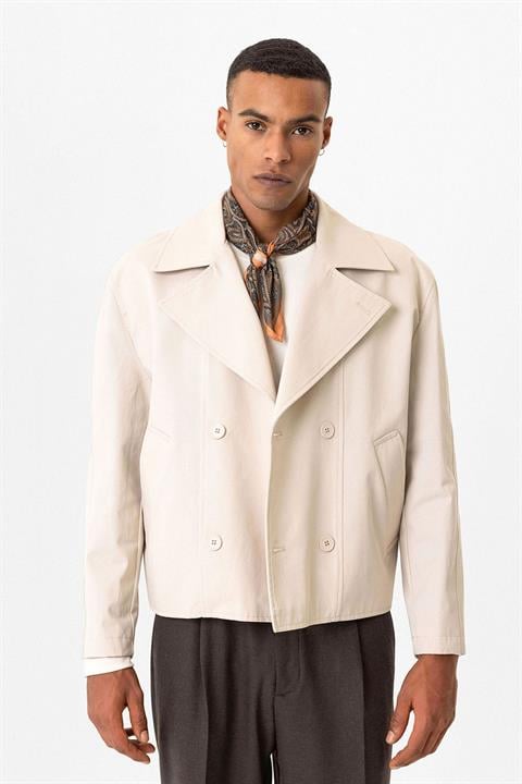 Crop Fit Men's Trench Coat