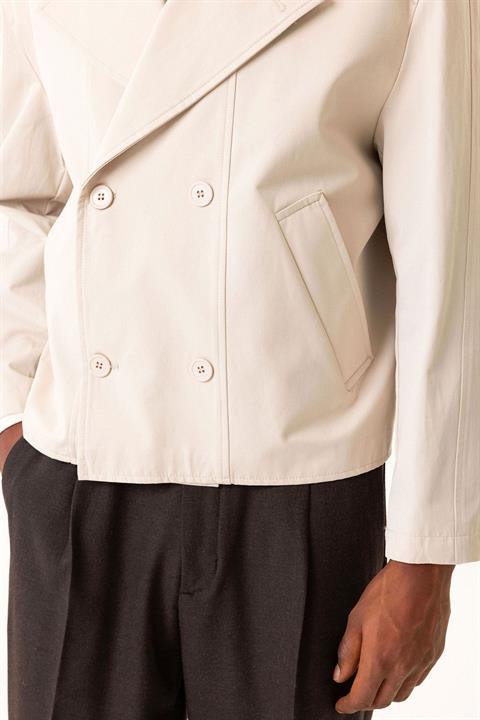 Crop Fit Men's Trench Coat