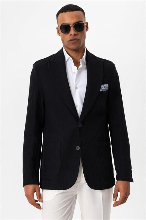 Unlined Men's Blazer Jacket With Bag Pockets